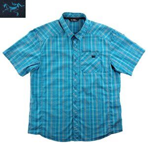 Arc'teryx Peakline Shirt Button Up Plaid Short Sleeve Stretch Men's Large